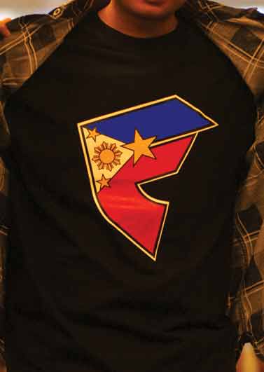 Filipino Famous Philippine Flag in Black